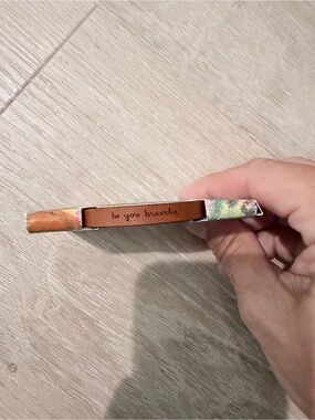 Laurel Denise Leather Bracelet with 'be you bravely' Inscription -